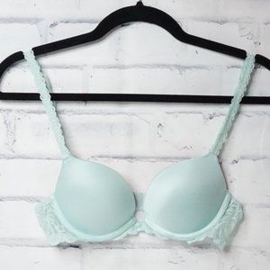 Victoria's Secret PINK Push Up Pigeonnant Mint Bra